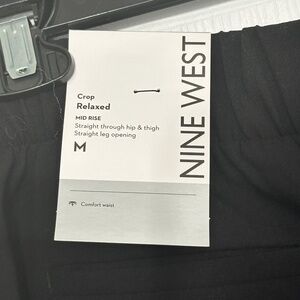 Nine West relaxed crop black pants with pockets NWT